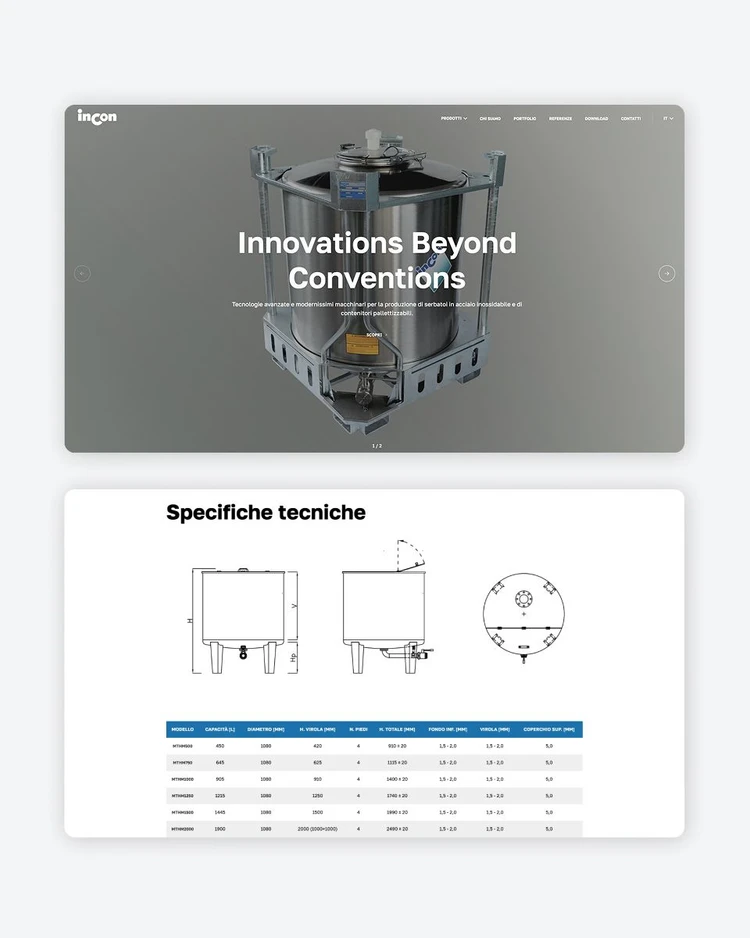 Sito web di Incon